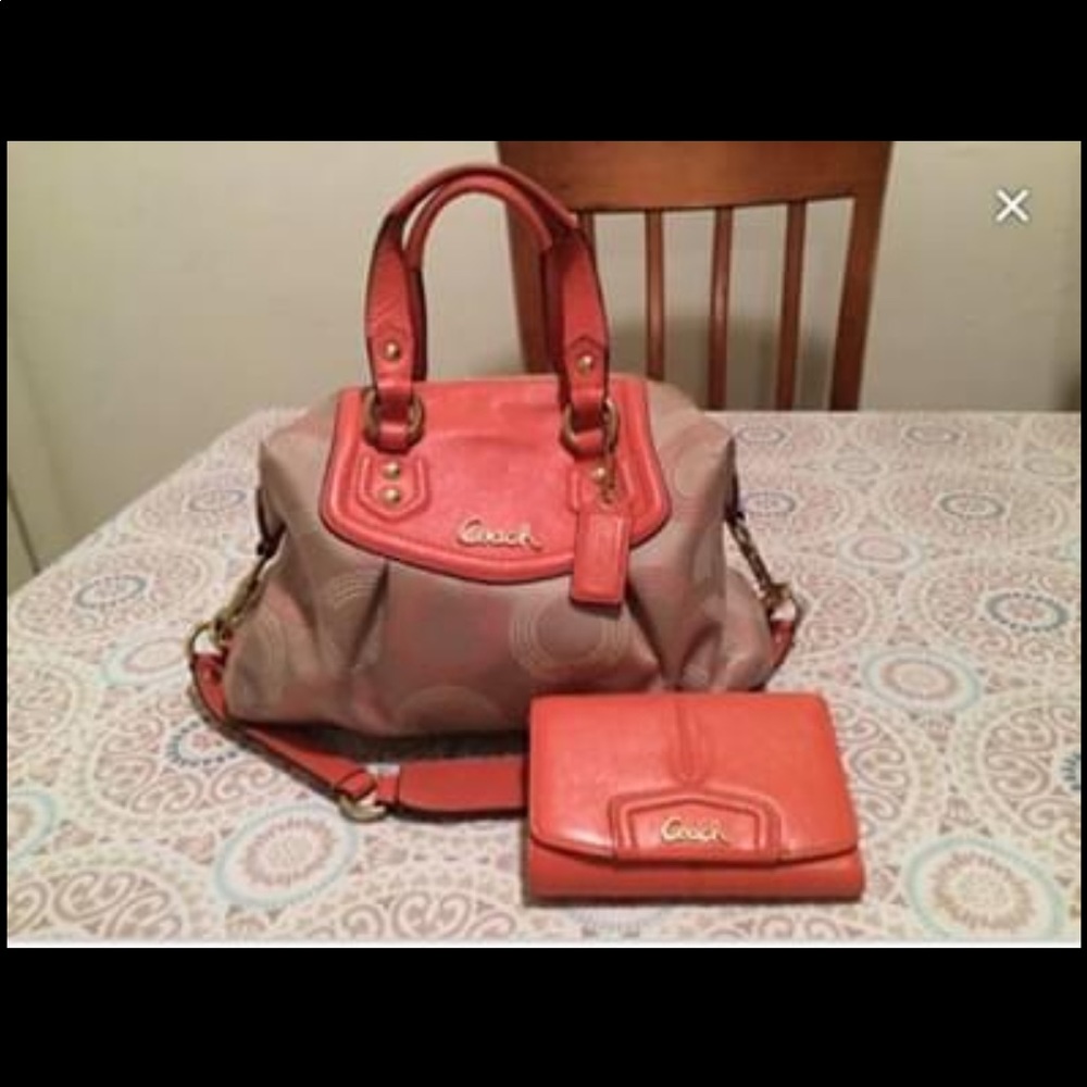 Coach Ashley Dotted Satchel